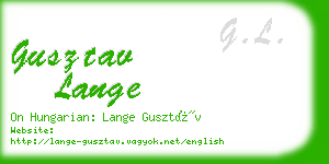 gusztav lange business card